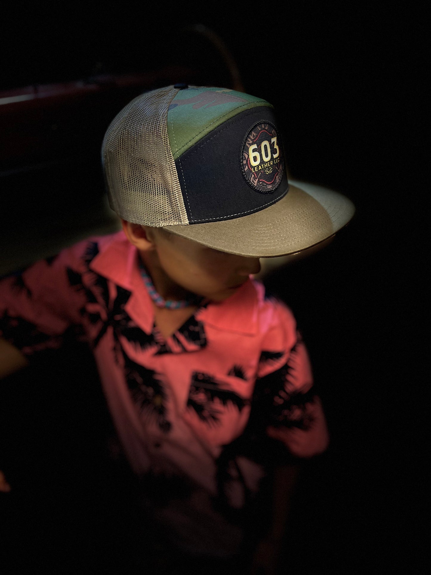 603 Leather Trucker Hat