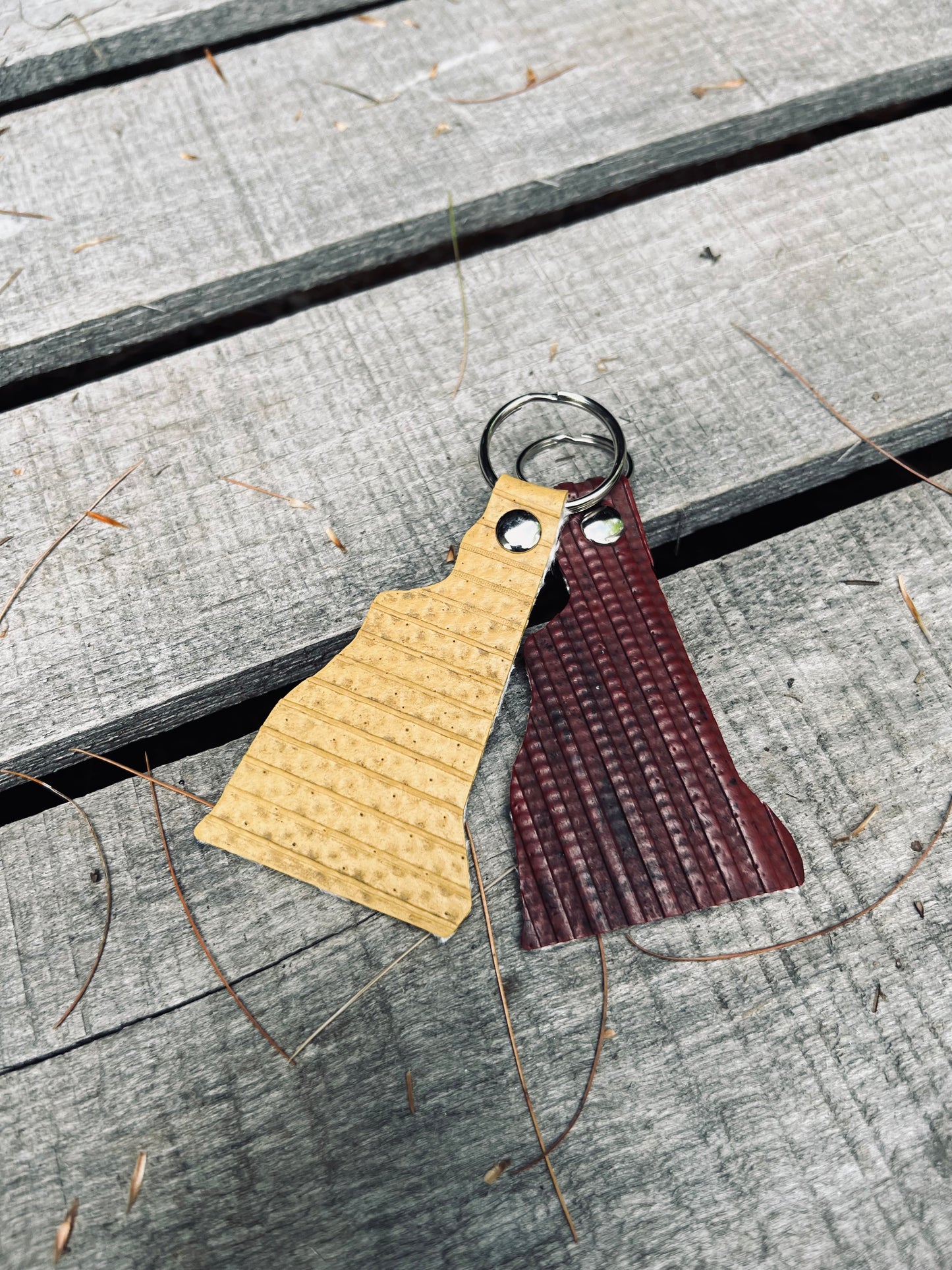 Granite State Recycled Firehose Keychain