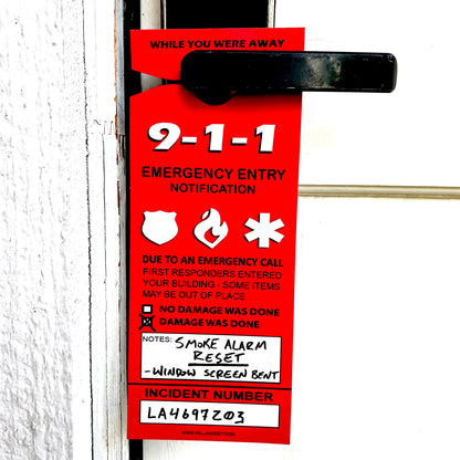 Emergency Door Hanger