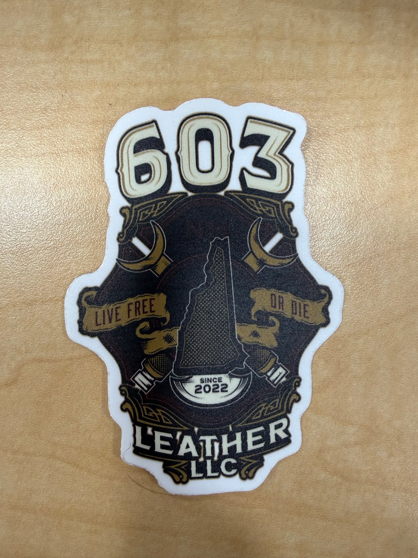 603 Leather Stickers