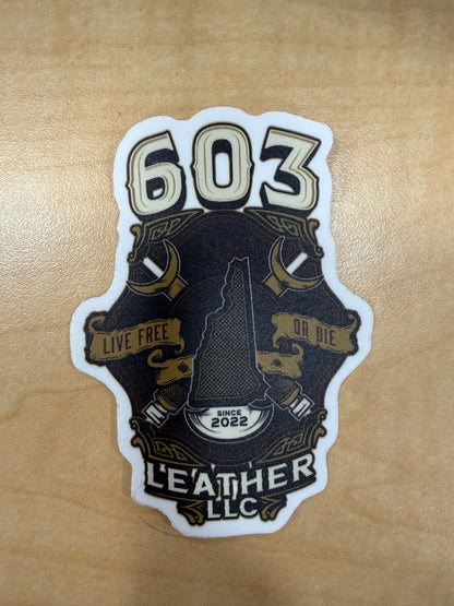 603 Leather Stickers